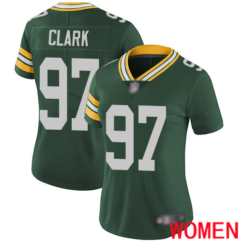 Green Bay Packers Limited Green Women #97 Clark Kenny Home Jersey Nike NFL Vapor Untouchable->women nfl jersey->Women Jersey